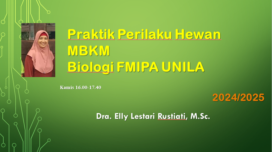Praktikum Prilaku Hewan MBKM BIO620310 2024/2025