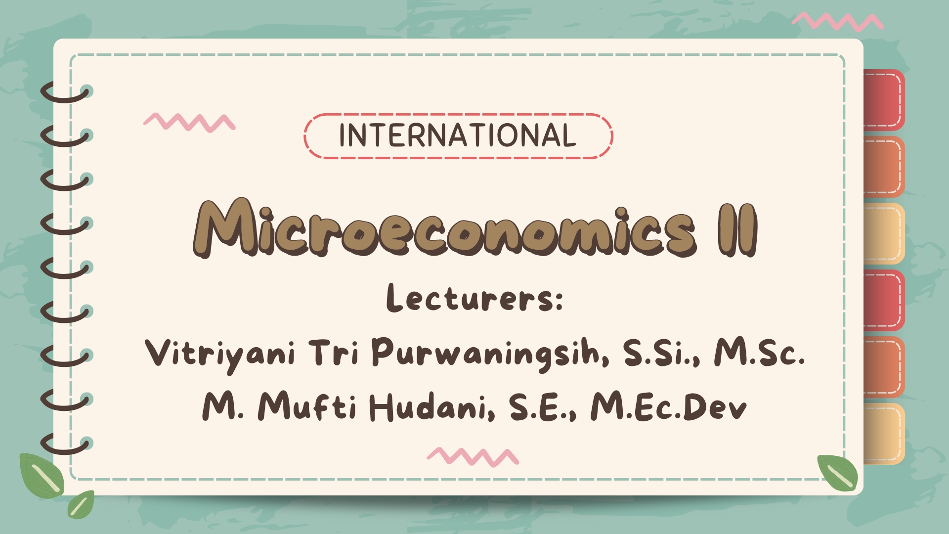 MICROECONOMICS II