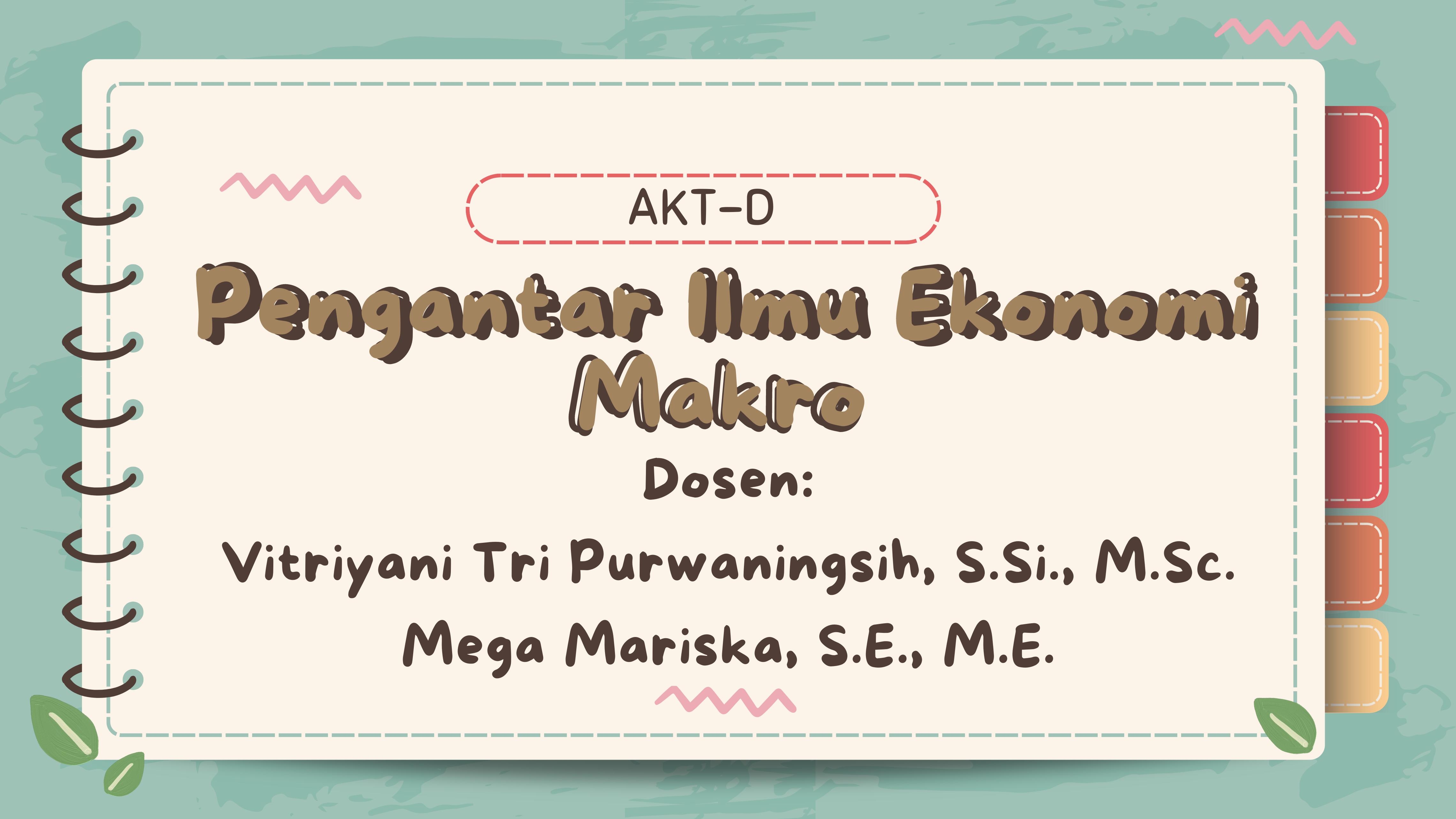 PENGANTAR ILMU EKONOMI MAKRO