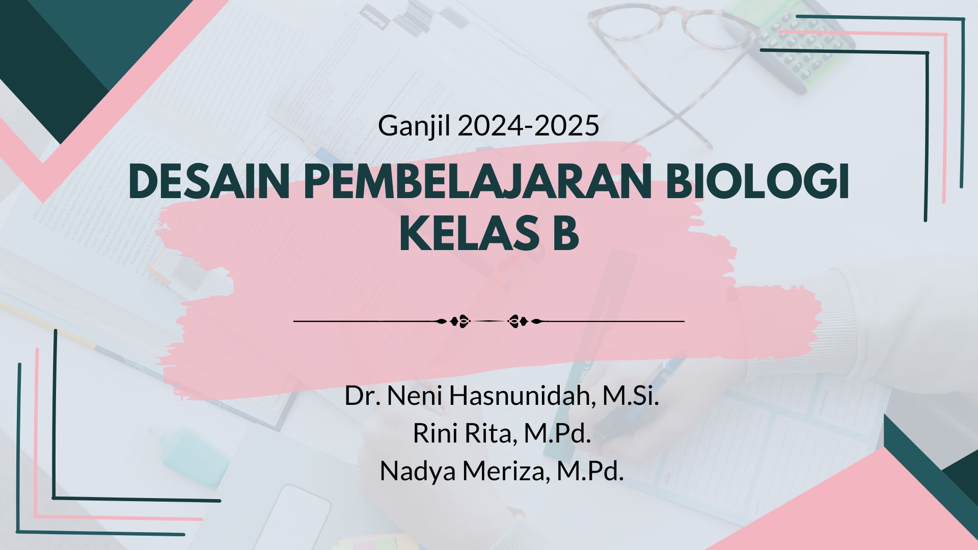 Desain Pembelajaran Biologi Kelas B Ganjil 2024-2025