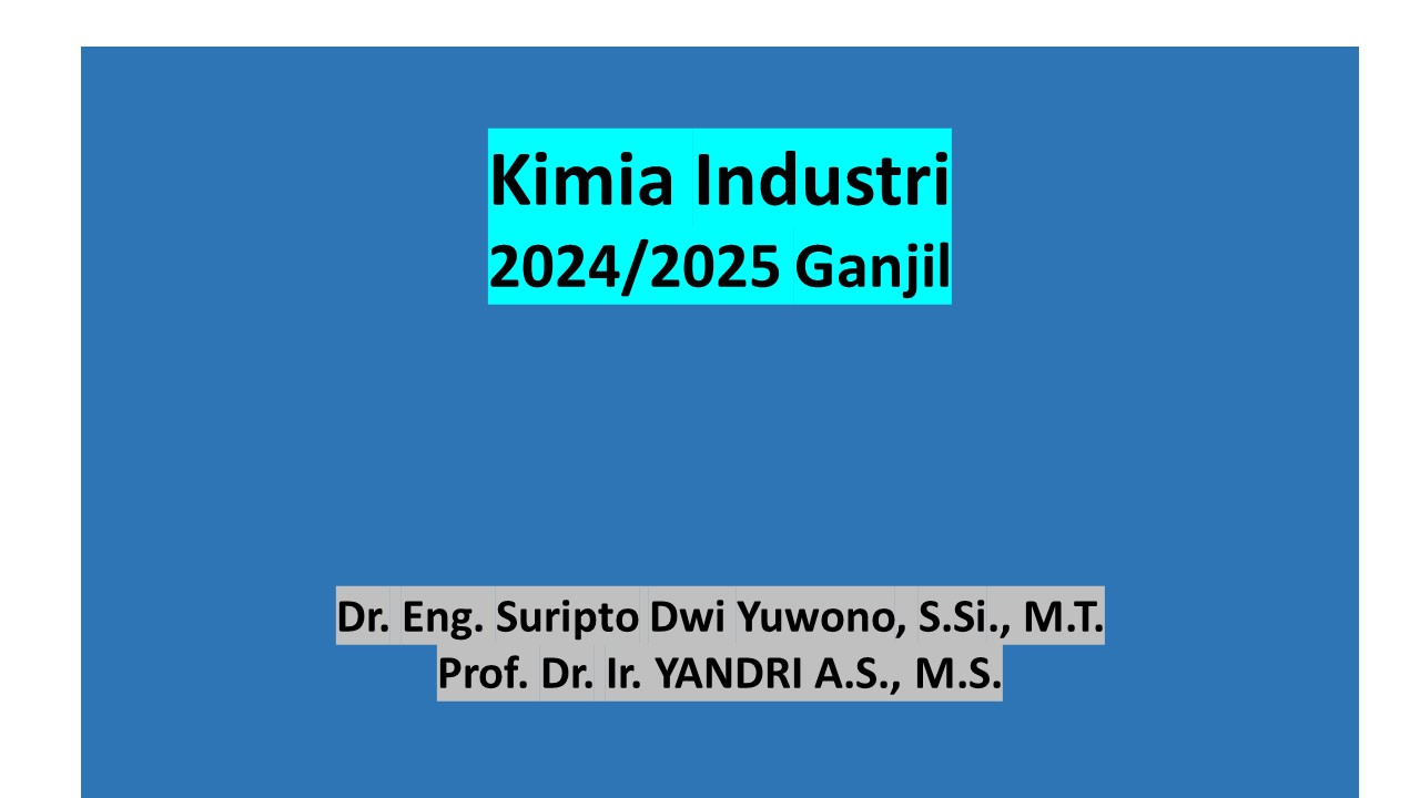 Kimia Industri S1 Ganjil 2024-2025