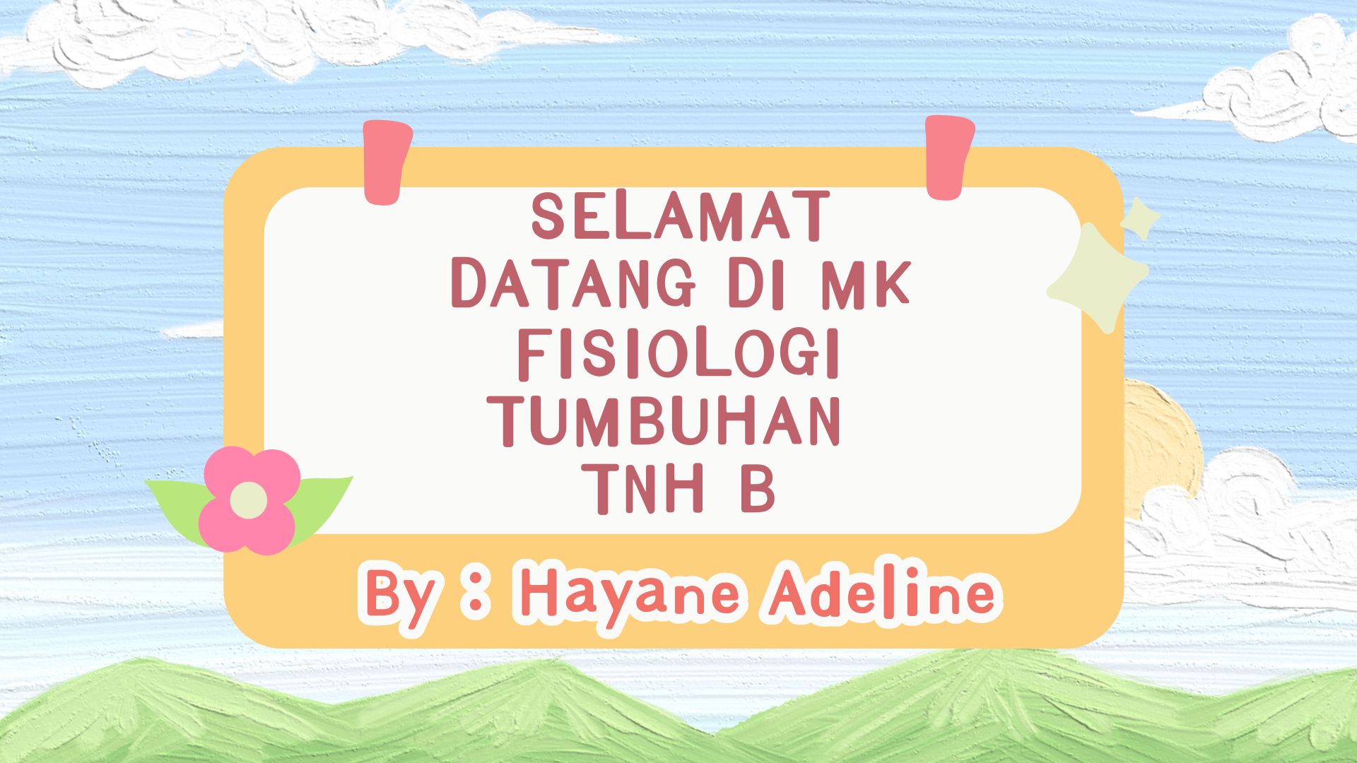 Fisiologi Tumbuhan TNH B 24/25