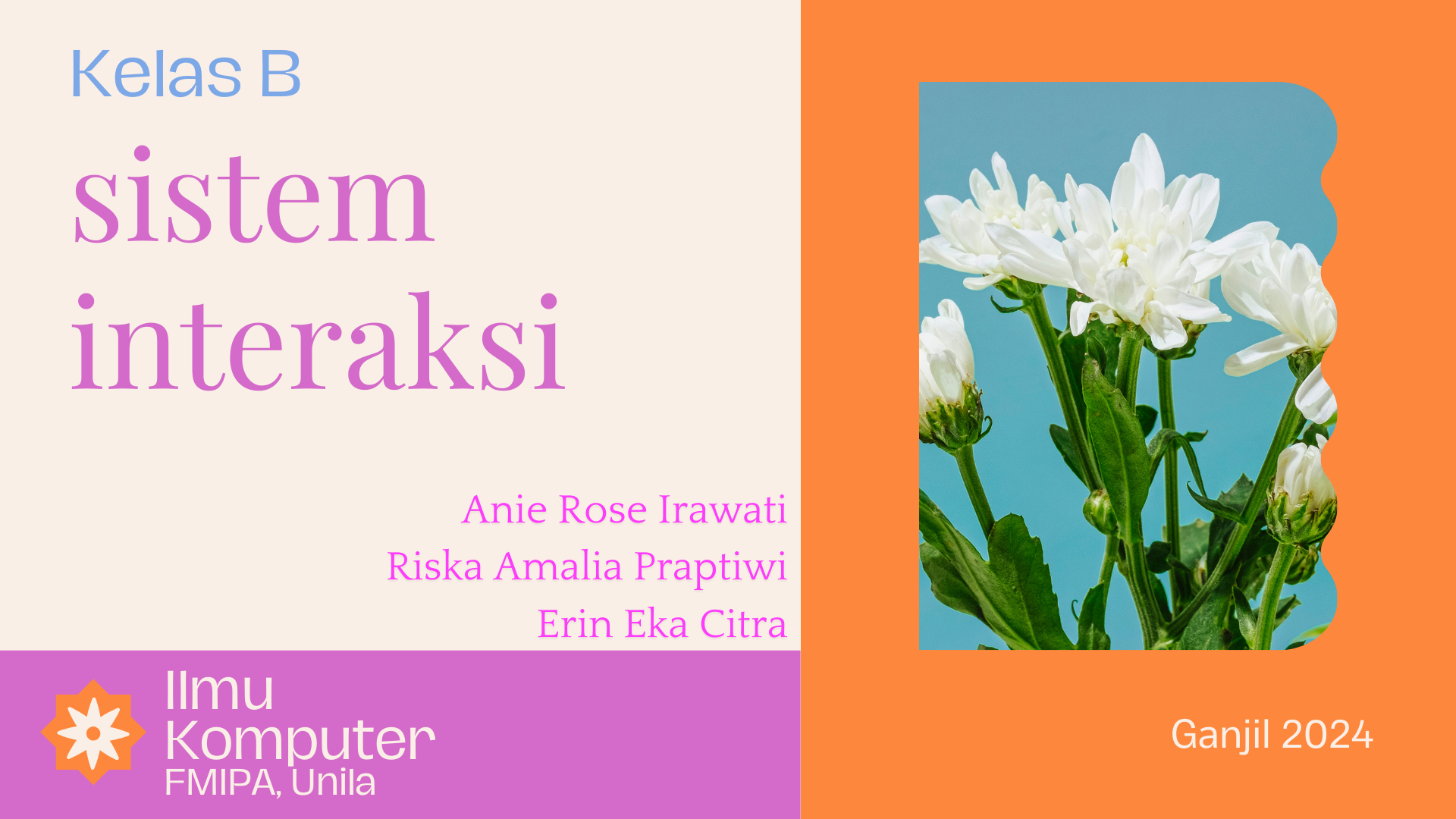 [24/25 GANIL][S1 ILKOM] SISTEM INTERAKSI - B