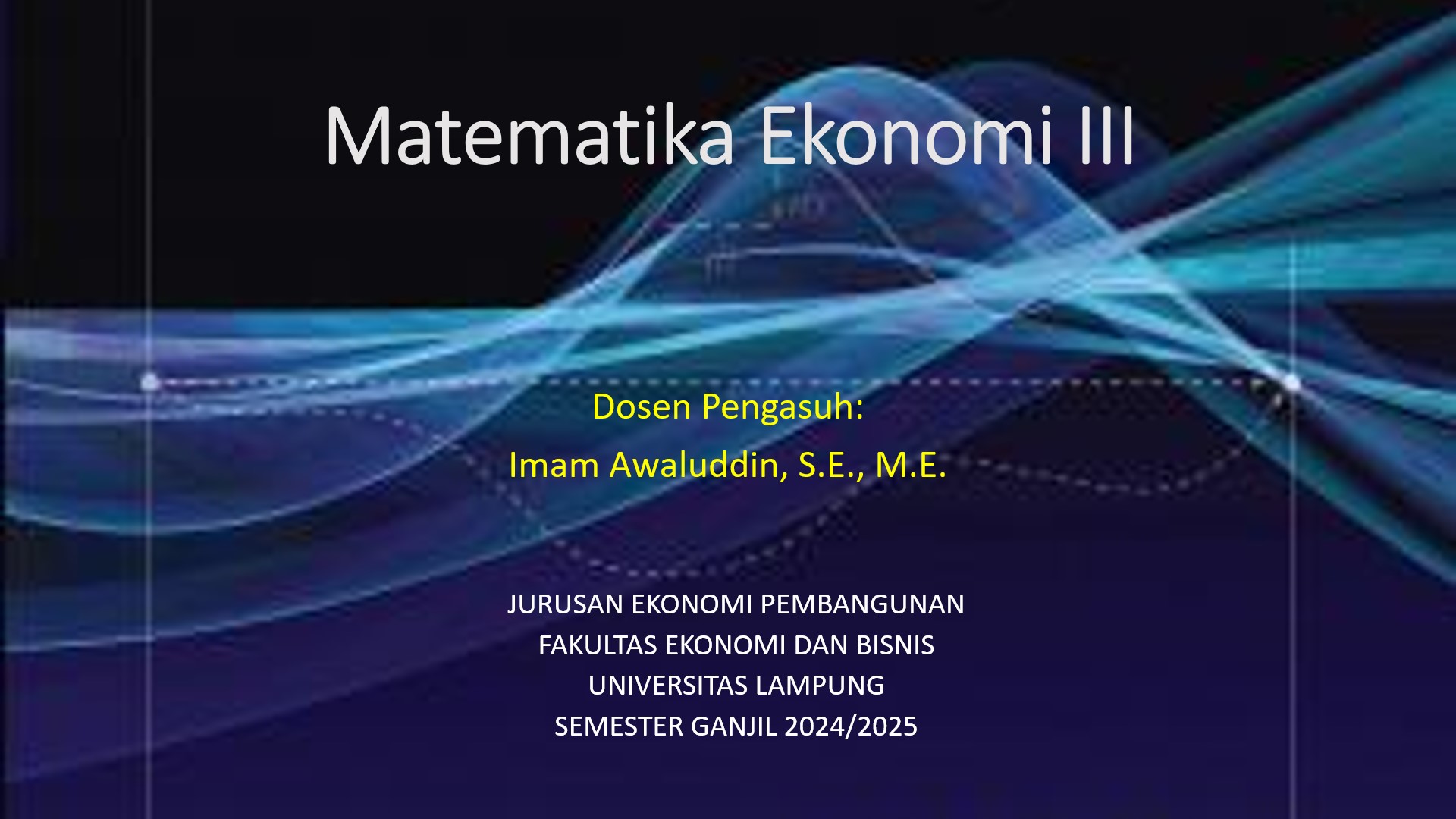S1 EP - Matematika Ekonomi III Ganjil 2024/2025