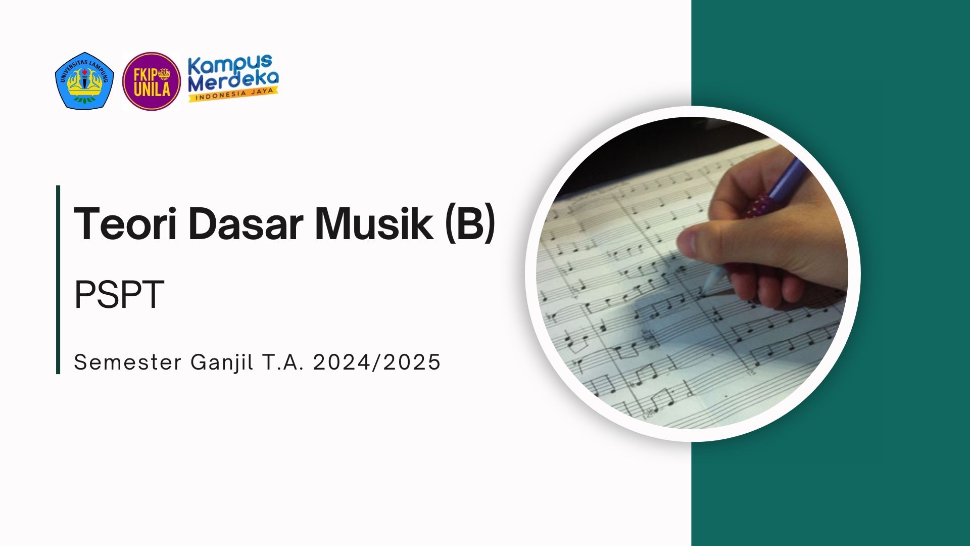 Teori Dasar Musik (B) T.A. 2024/2025