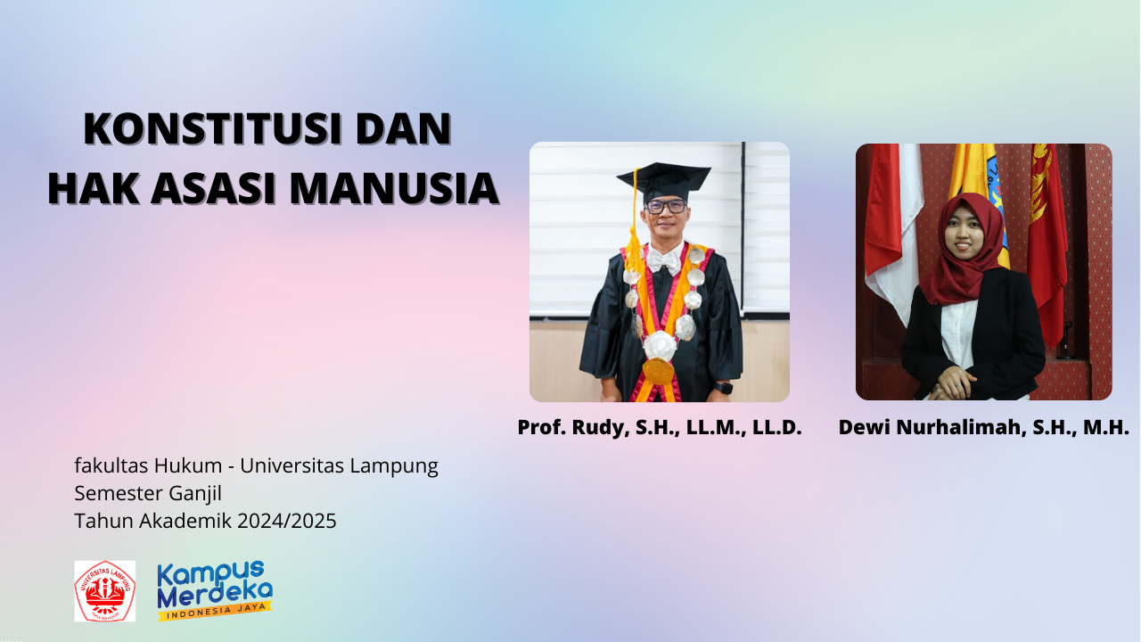FH S1 Konstitusi dan Hak Asasi Manusia  Ganjil TA 2024/2025 