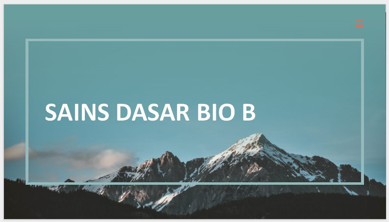 SAINS DASAR BIO B