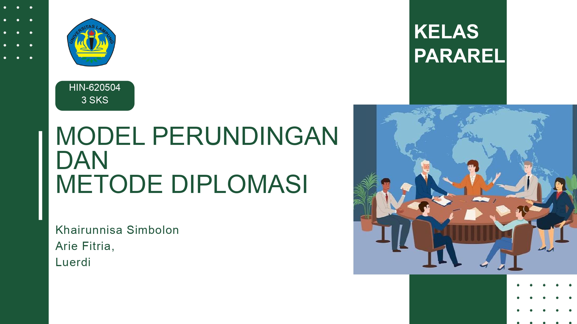Model Perundingan dan Metode Diplomasi (PAR)