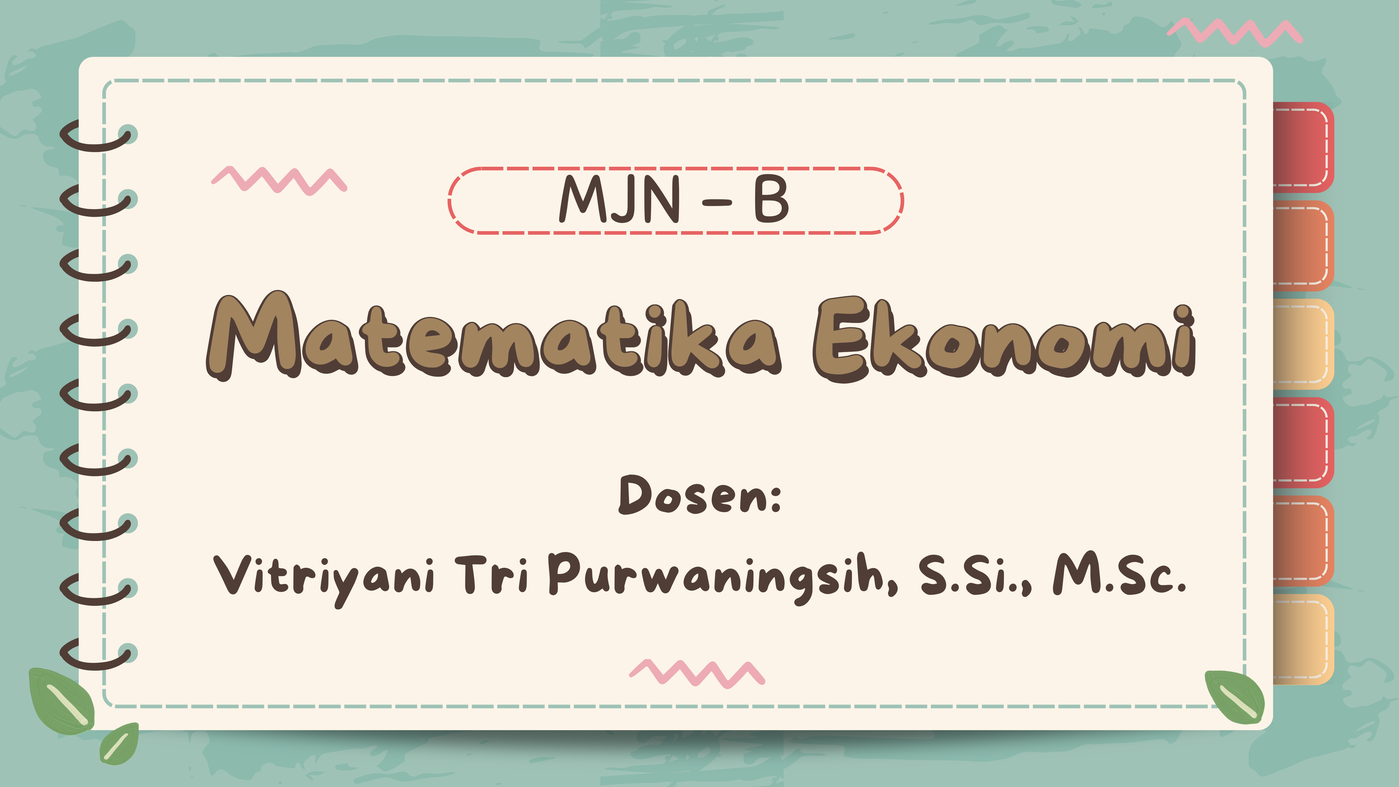 MATEMATIKA EKONOMI 