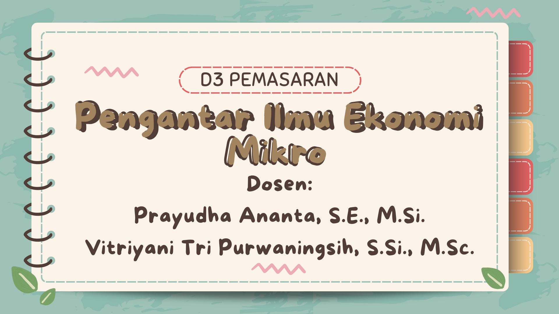 Pengantar Ilmu Ekonomi Mikro 