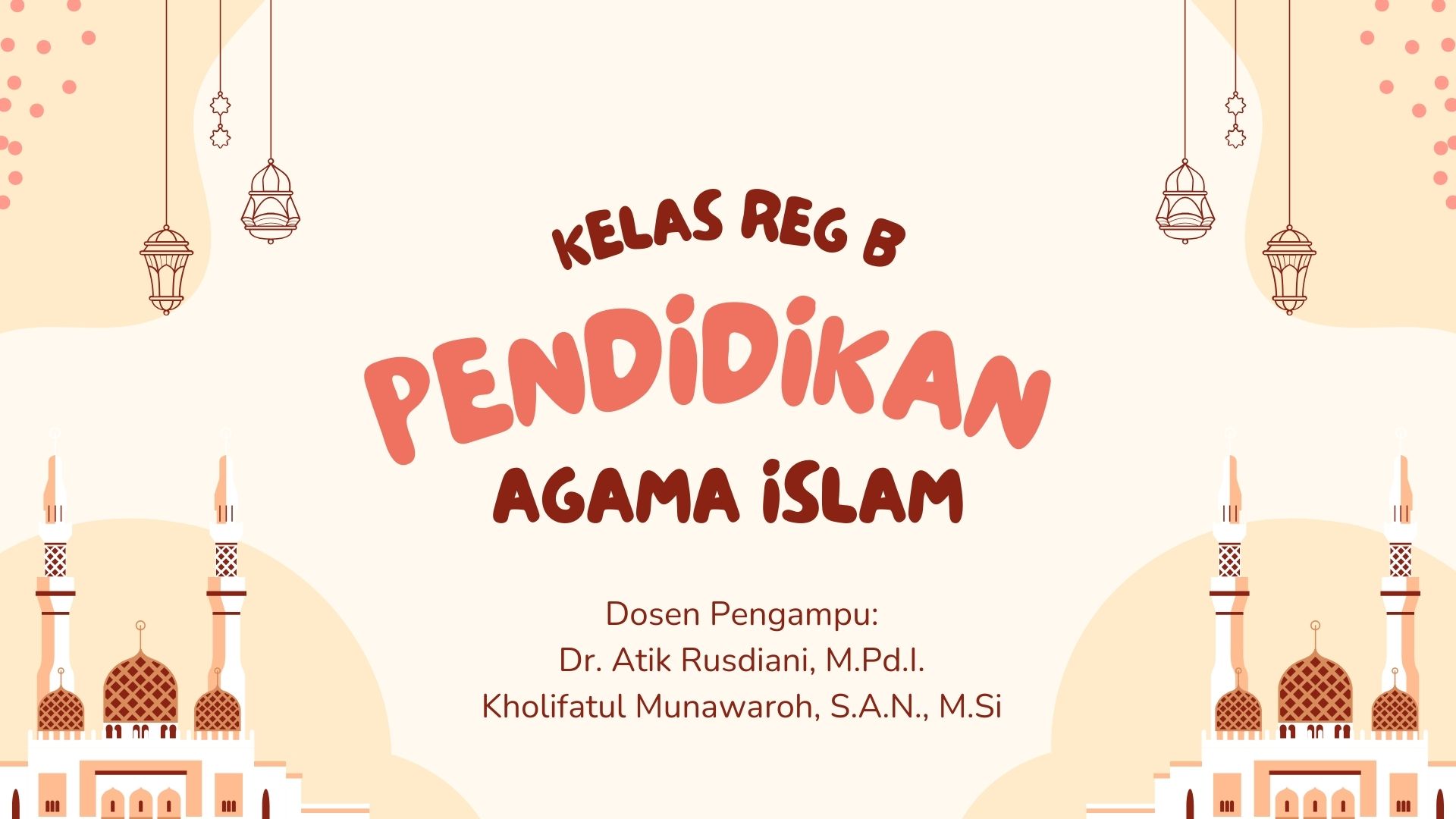 Reg B Pendidikan Agama Islam 2024/2025