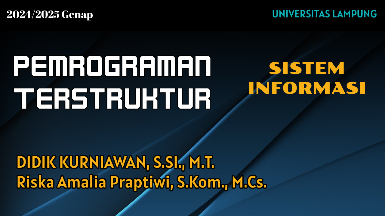 [2O24/2025 Genap][SIF] Pemrograman Terstruktur - SI