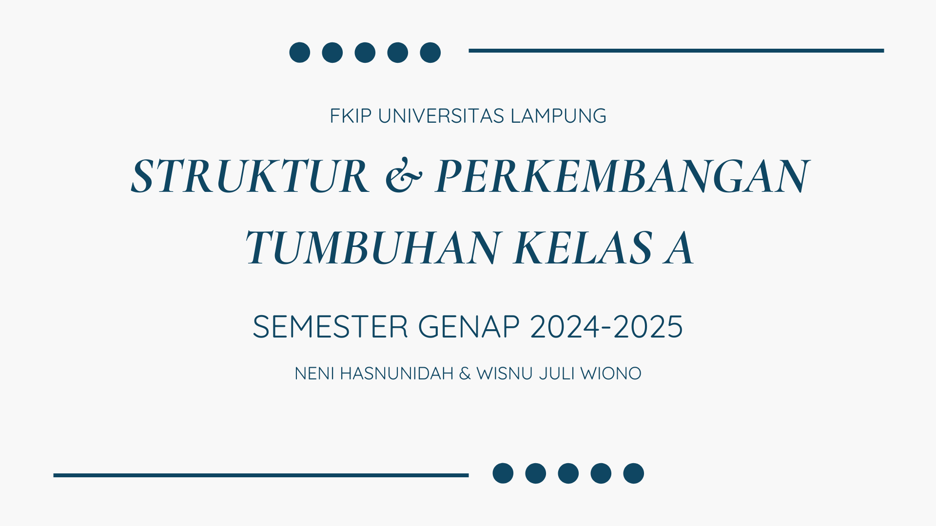 STRUKTUR &amp; PERKEMBANGAN TUMBUHAN KELAS A