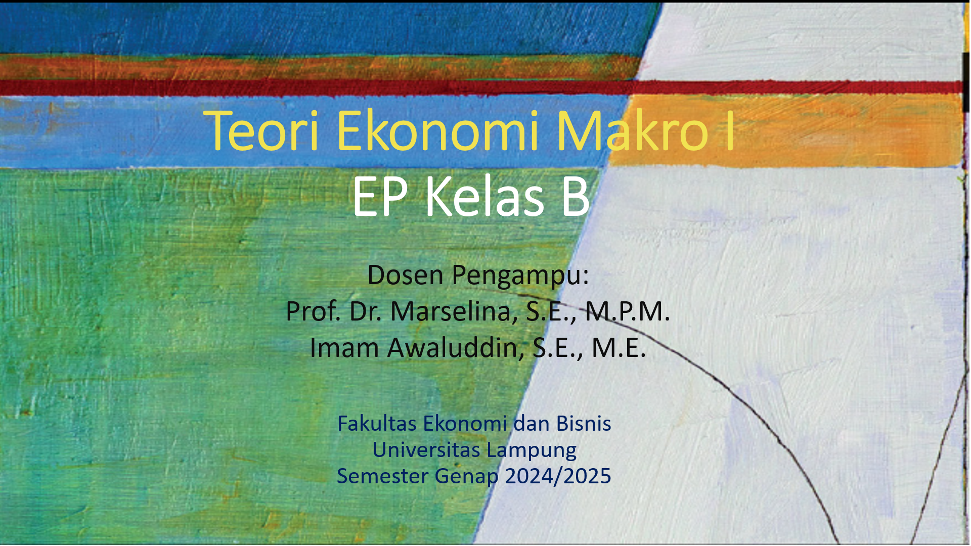 S1 EP - Teori Ekonomi Makro I Kelas B Genap 2024/2025