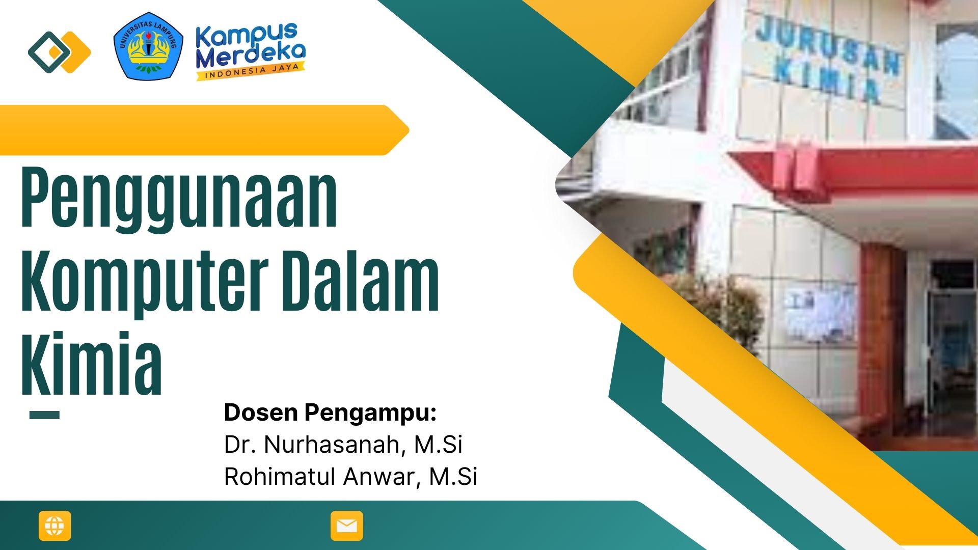 Penggunaan Komputer Dalam Kimia Kelas B Genap 2024/2025