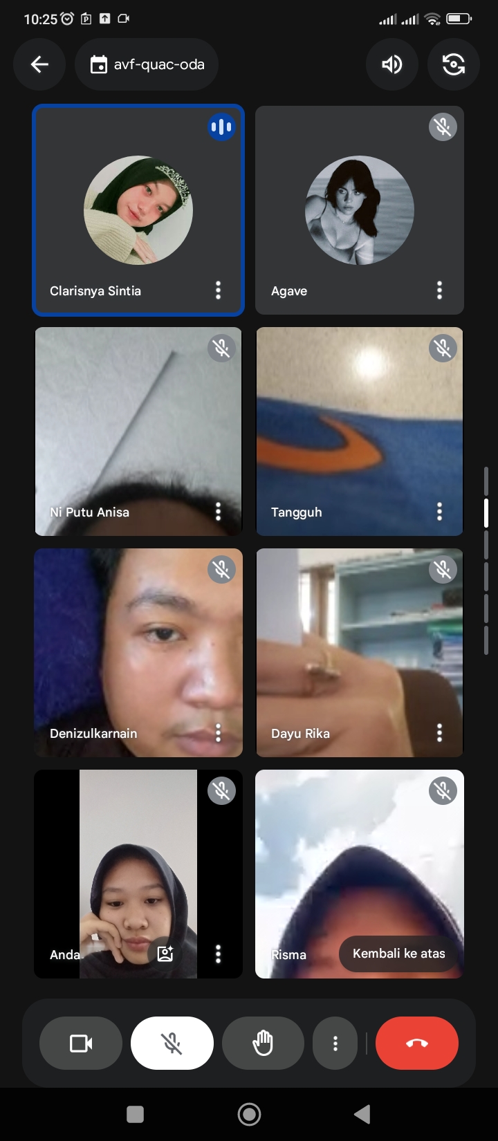 Clarisa Daniar 2413053220 Zoom hari ini