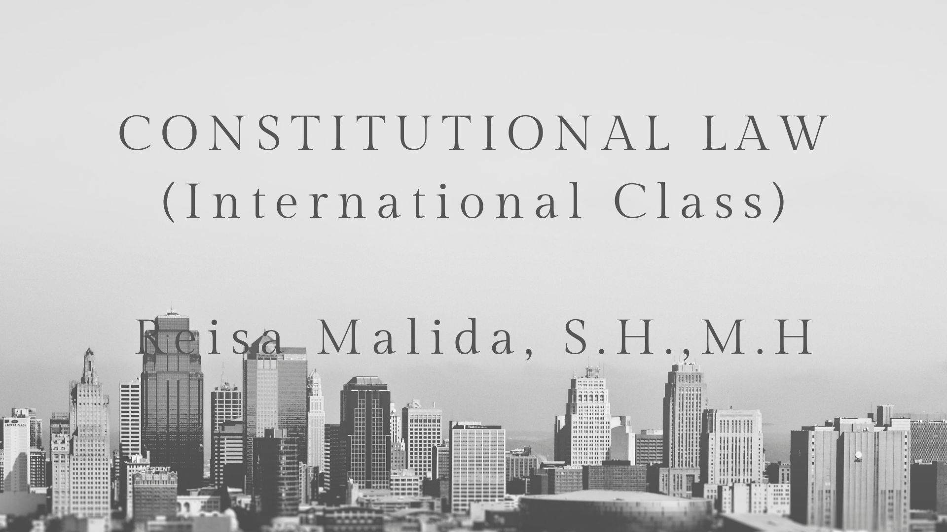 CONSTITUTIONAL LAW - IC