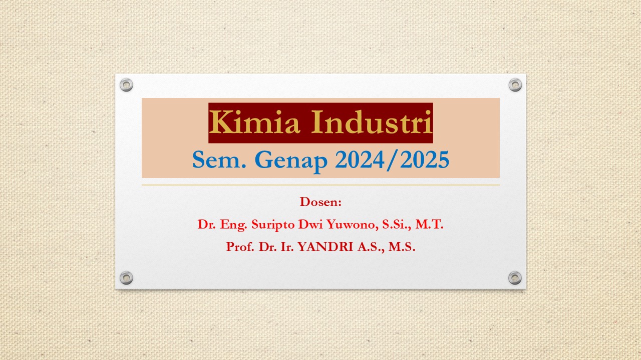 Kimia Industri Sem Genap 2024/2025