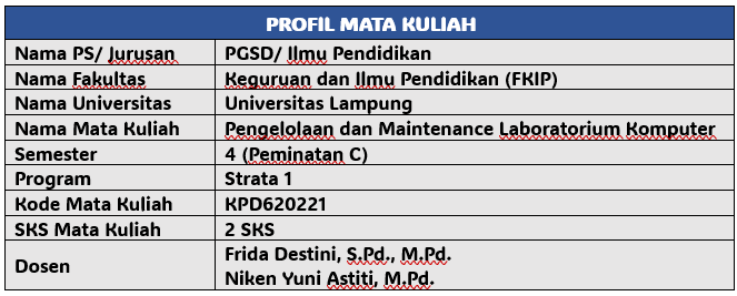 Profil Mata Kuliah
