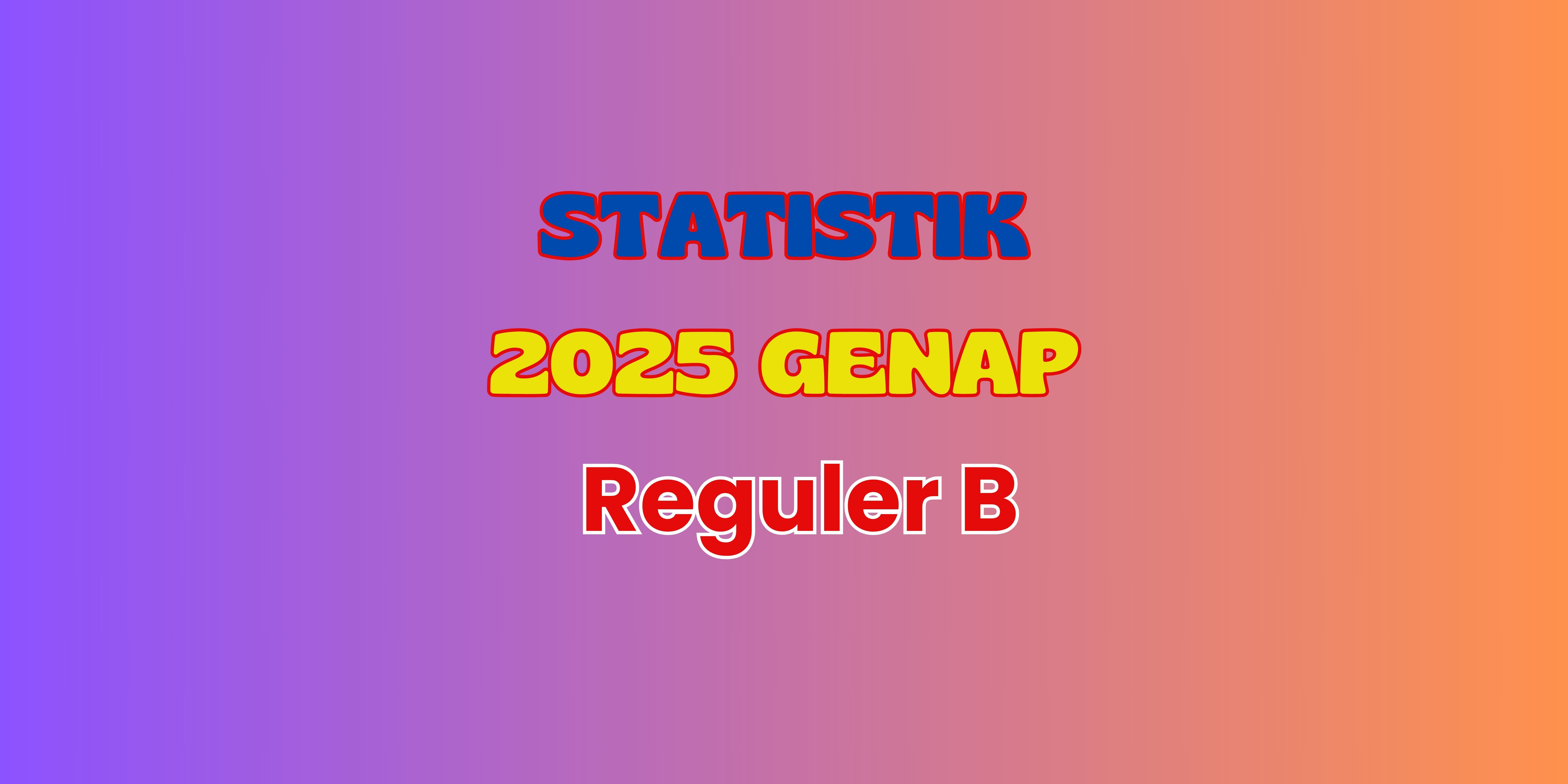 STATISTIK REG B 2025