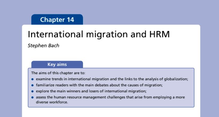 Ch 14. International migration and HRM