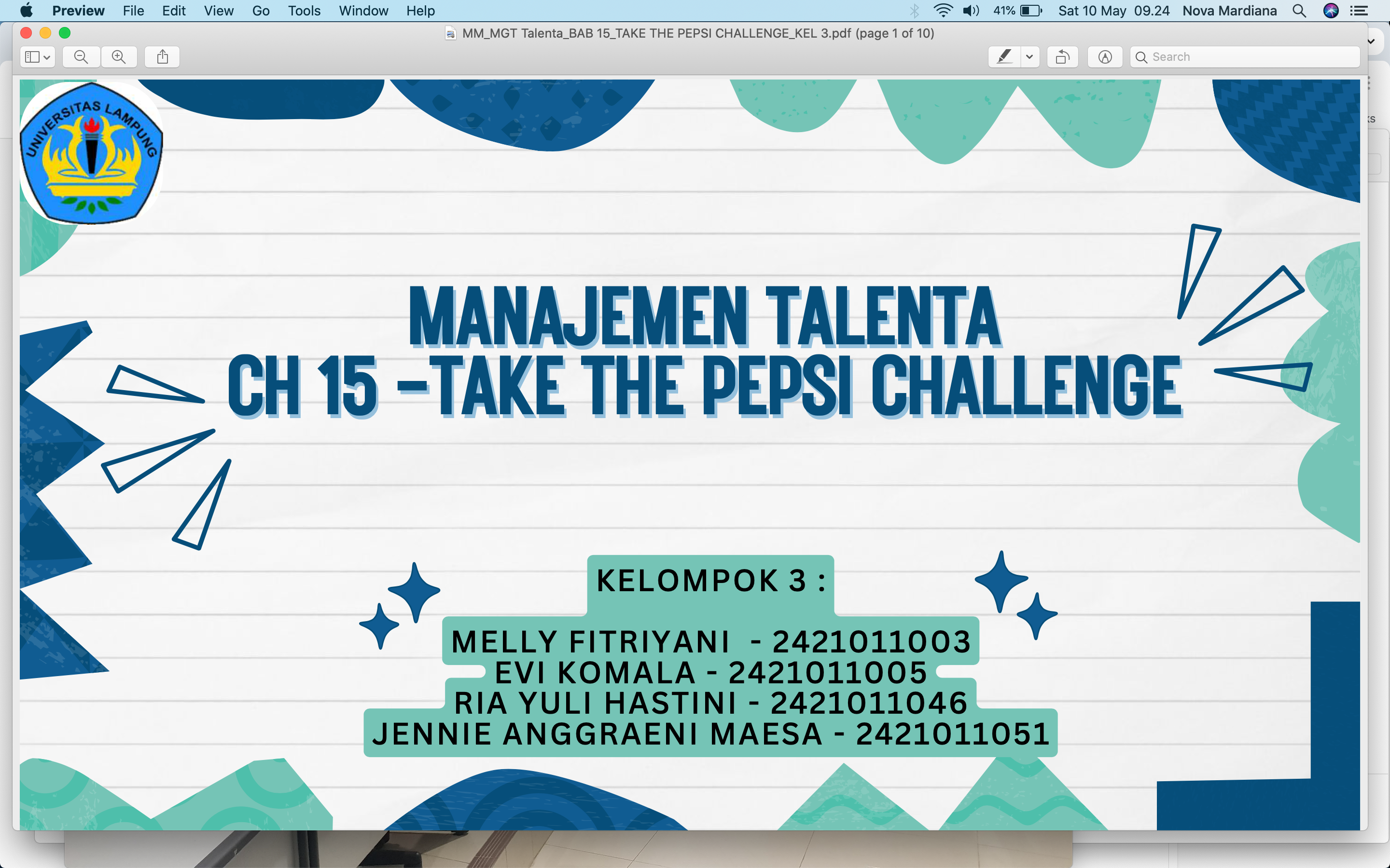 Ch 15. Take the Pepsi Challenge