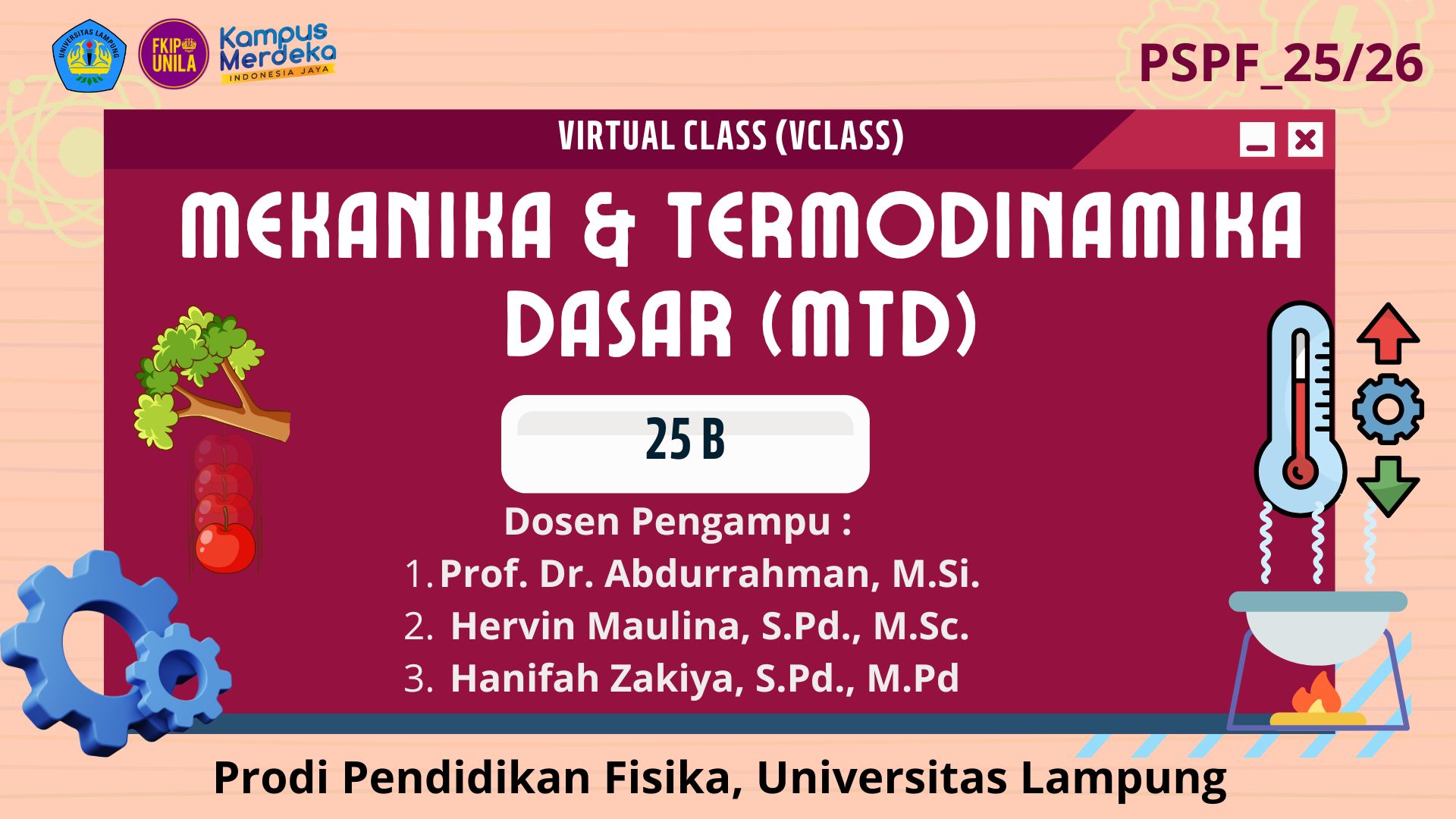Mekanika &amp; Termodinamika Dasar_PSPF25B