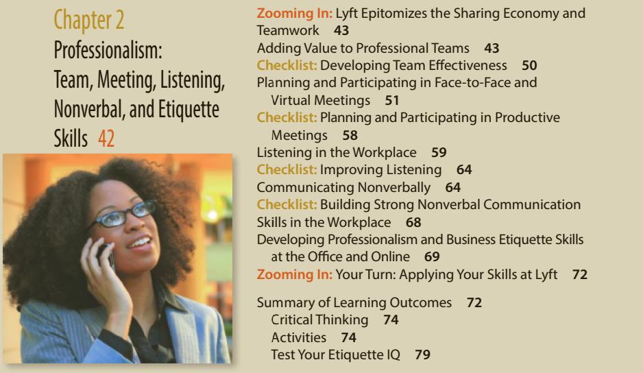 Chapter 2. Professionalism: Team, Meeting, Listening, Nonverbal, and Etiquette Skills