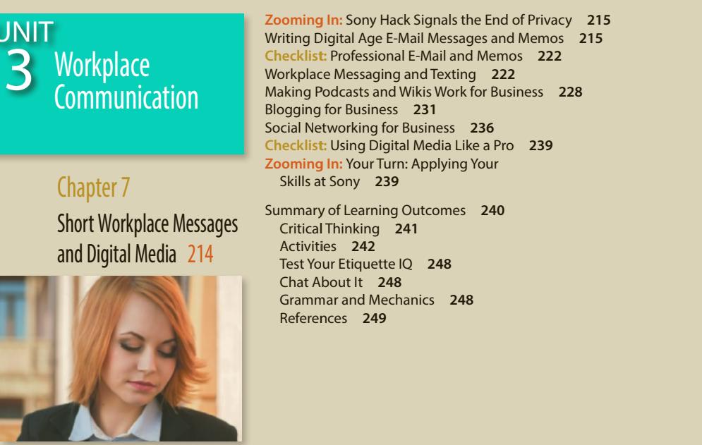 Chapter 7. Short Workplace Messages and Digital Media
