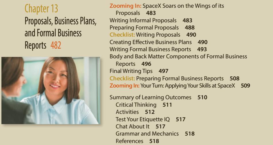 Chapter 13. Proposal, Business Plans, and Formal Business Reports