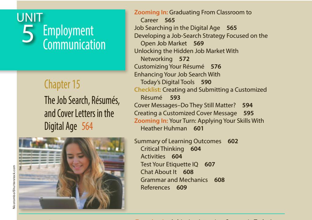 Chapter 15. The Job Search, Resumes, and Cover Letters in the Digital Age