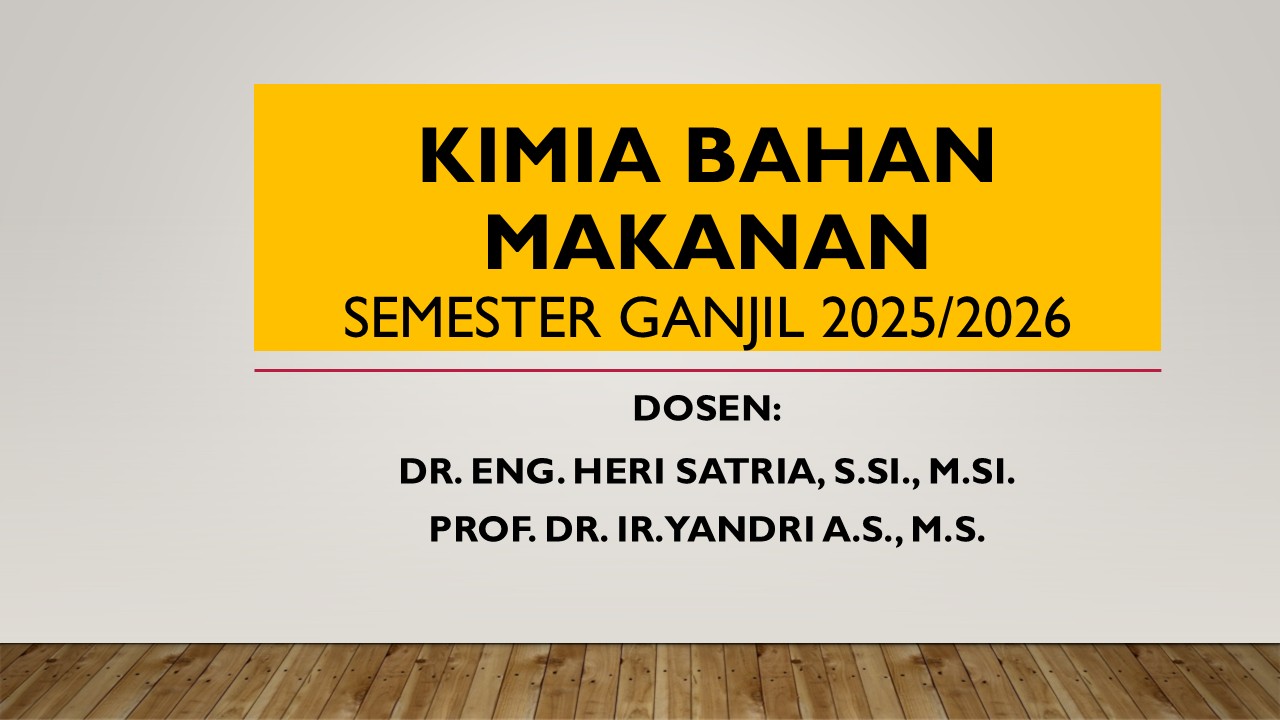 Kimia Bahan Makanan Sem. Ganjil 2025/2026