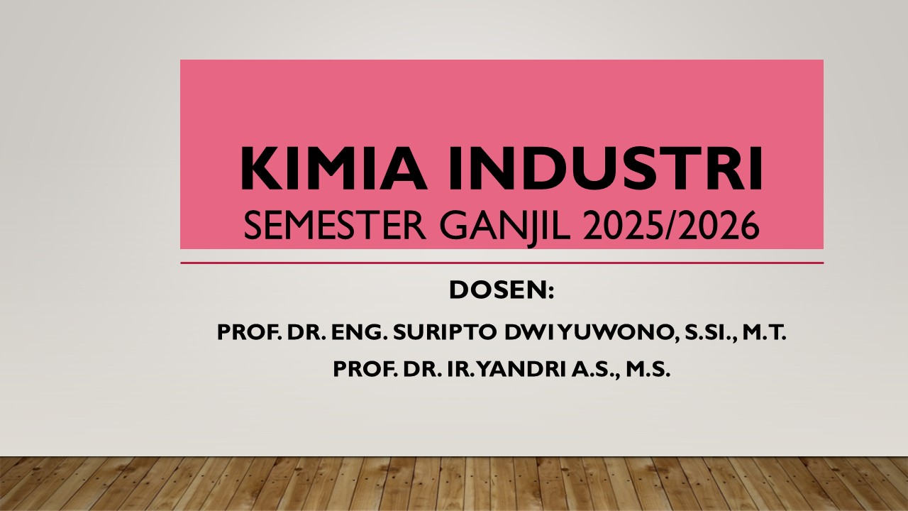 Kimia Industri semester Ganjil 2025/2026