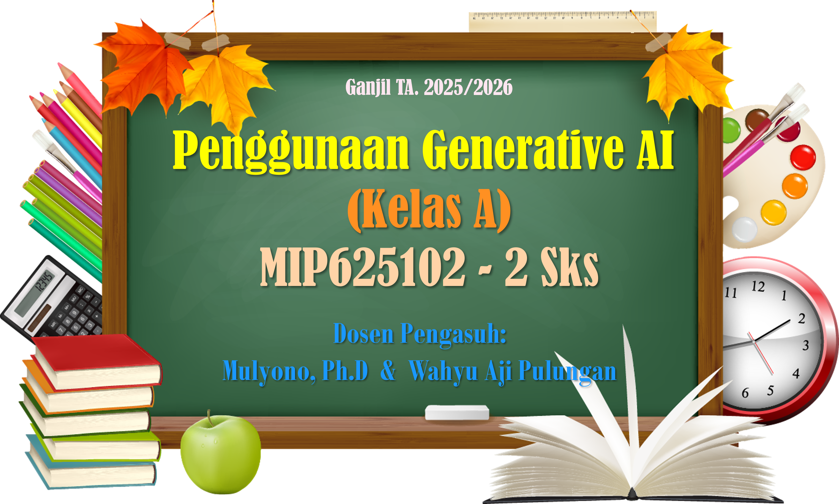 S1 Kimia_Penggunaan Generative AI Kelas A (Ganjil TA 2025/2026)