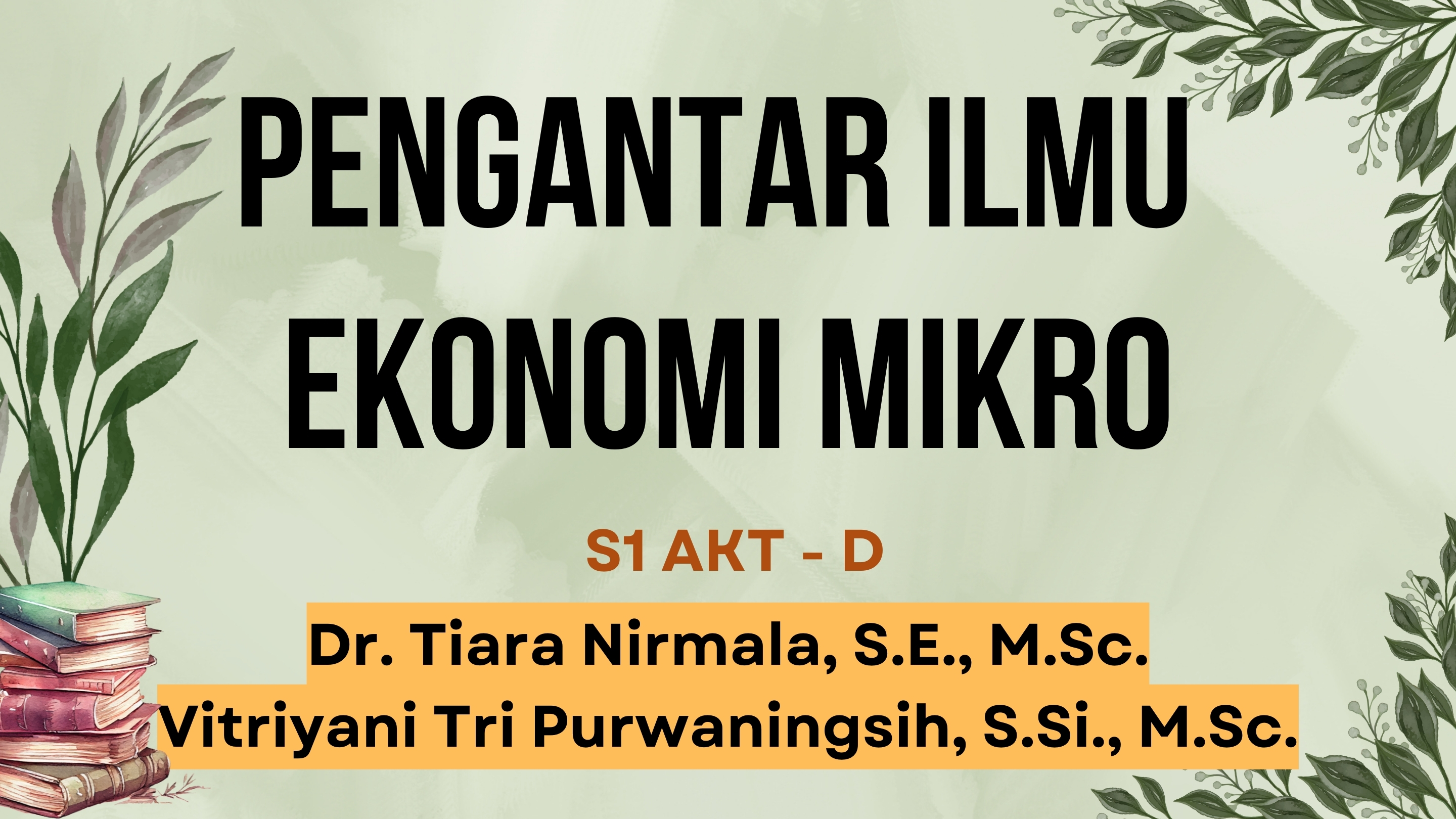 Pengantar Ilmu Ekonomi Mikro