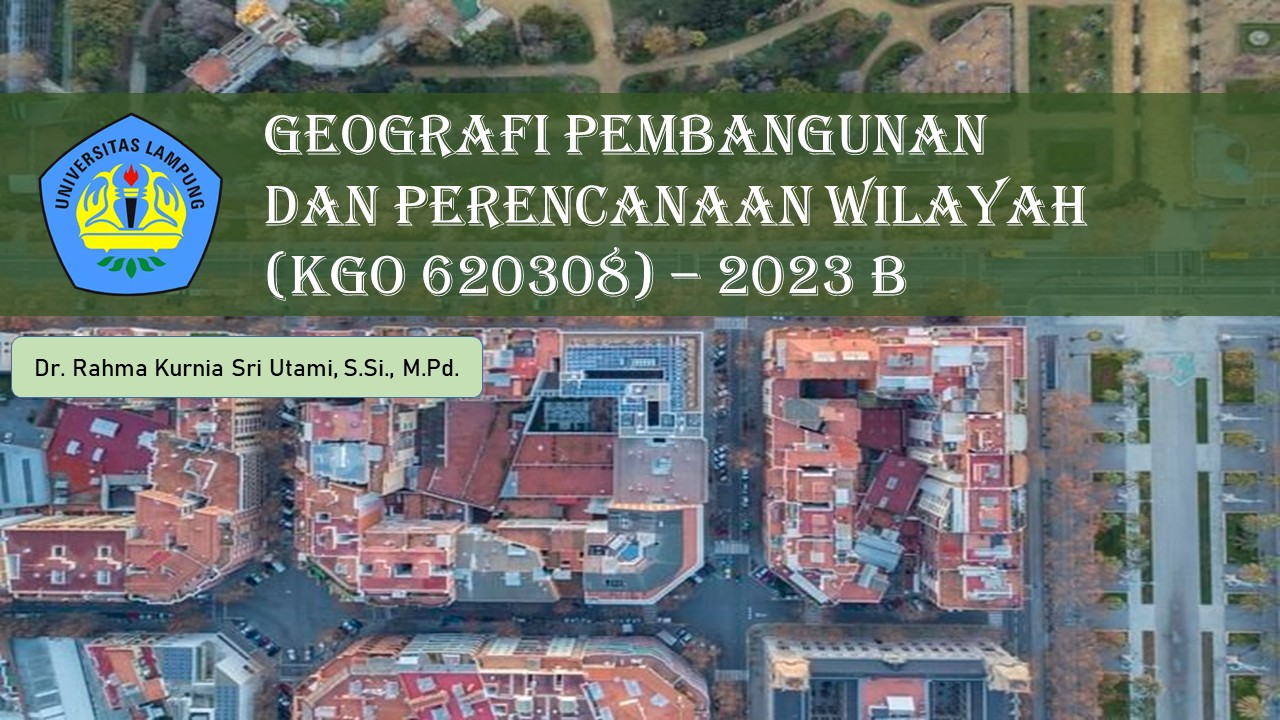 PSPG_Geografi Pembangunan dan Perencanaan Wilayah_Kelas 23B_Ganjil 2025/2026