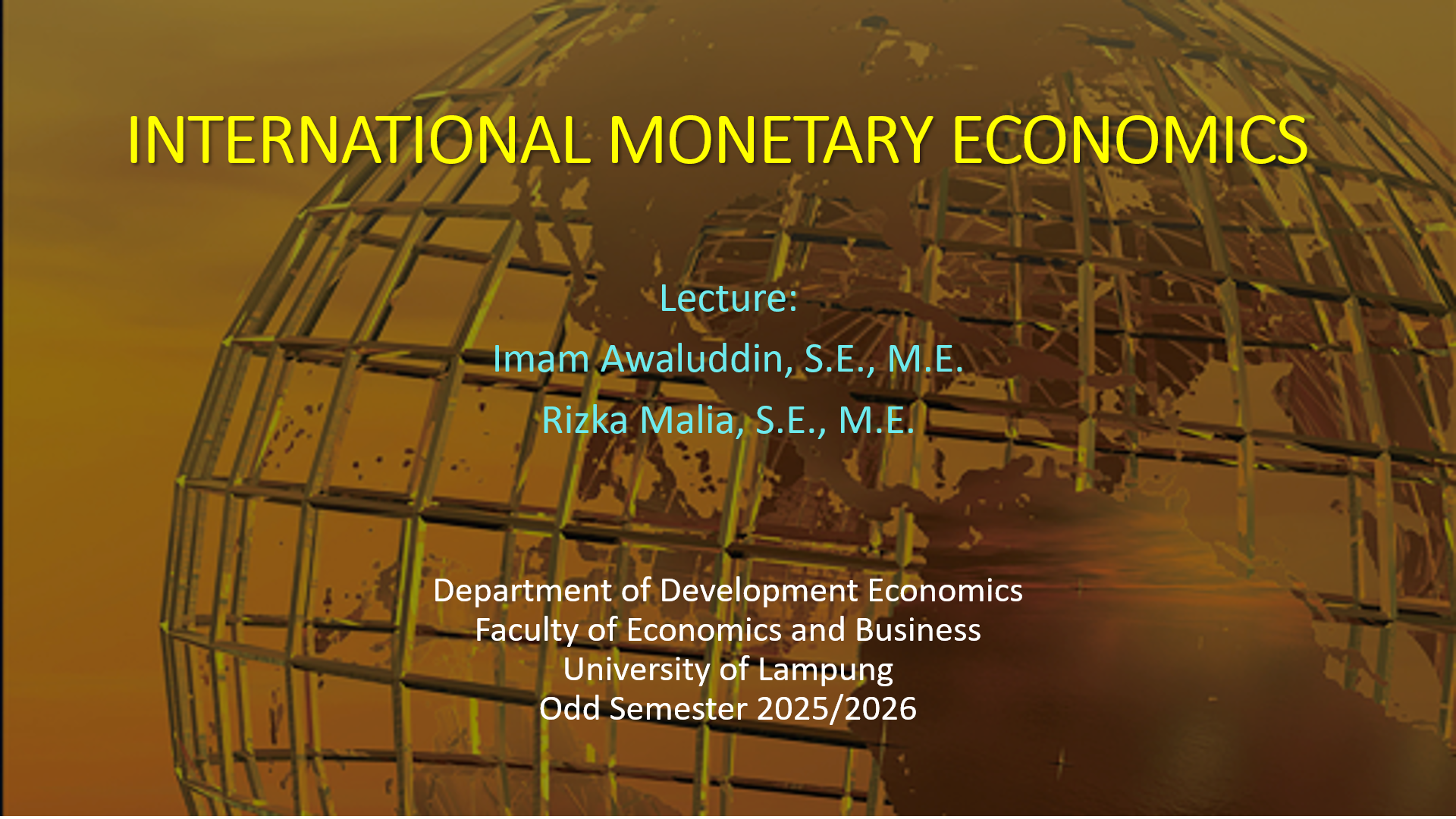 S1 EP - International Monetary Economics Ganjil 2025/2026