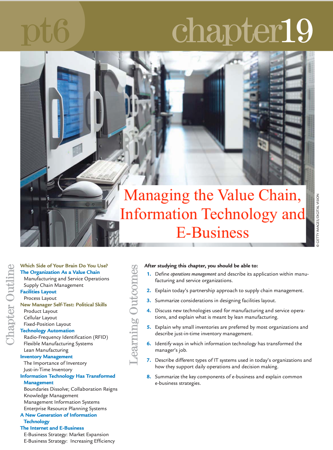 Ch 19. Managing the Value Chain, Information Technology and E-Business
