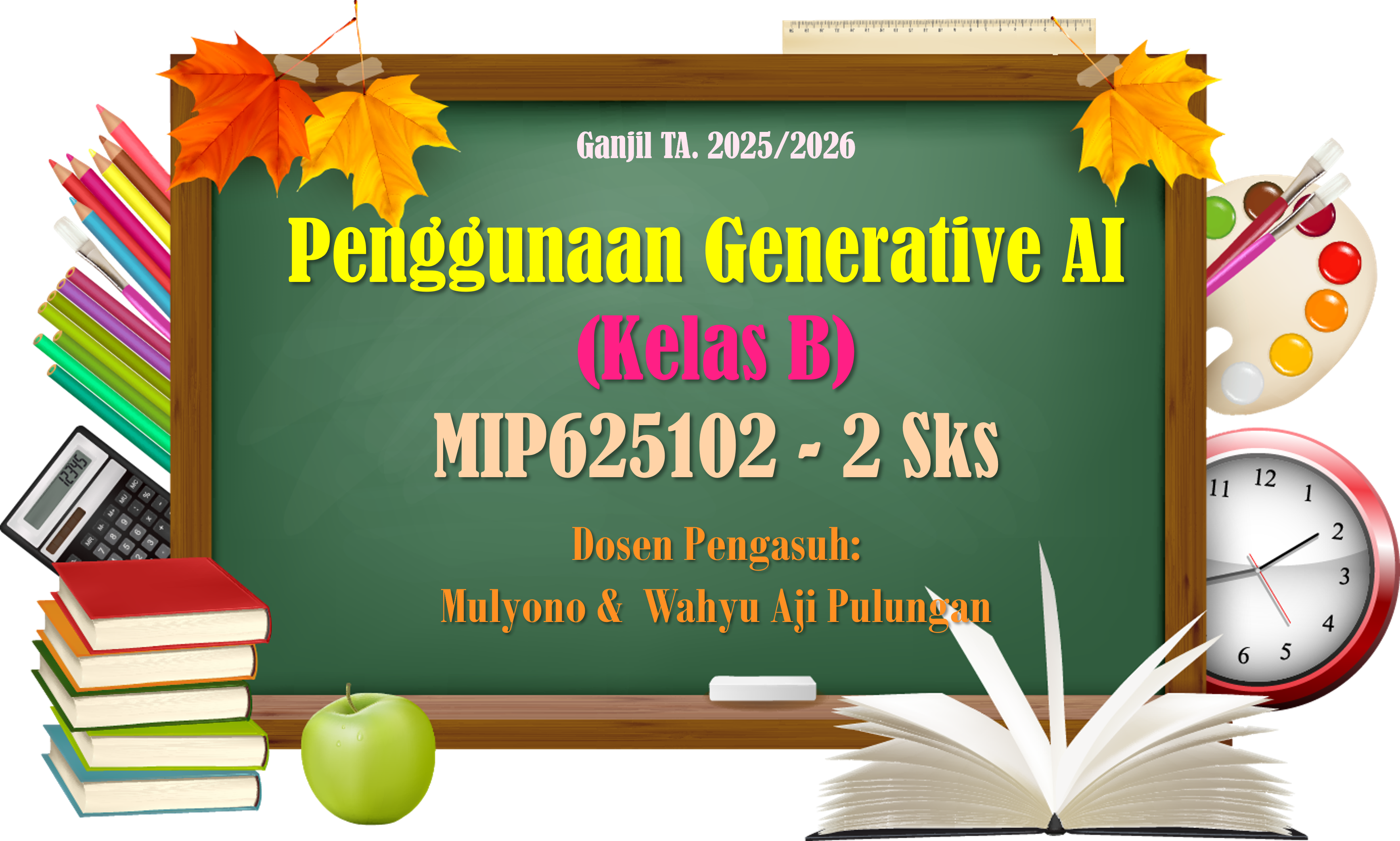 S1 Kimia_Penggunaan Generative AI Kelas B (Ganjil TA 2025/2026)