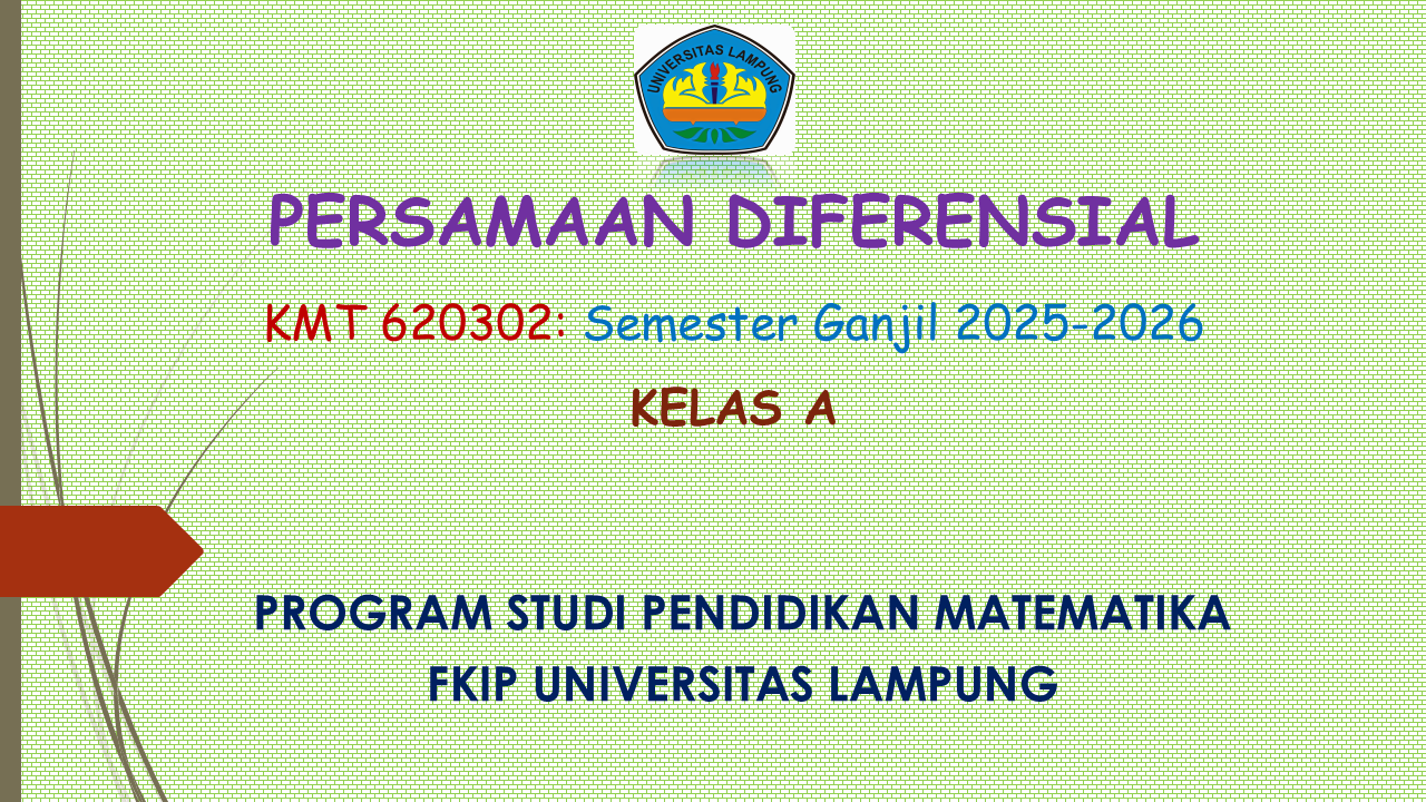 Persamaan Diferensial PSPM2025 - 23A