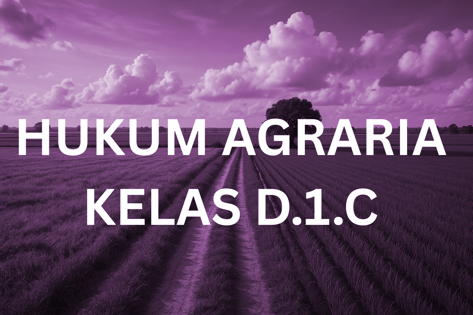 Hukum Agraria 2025-2026 Ganjil Kelas D1.C