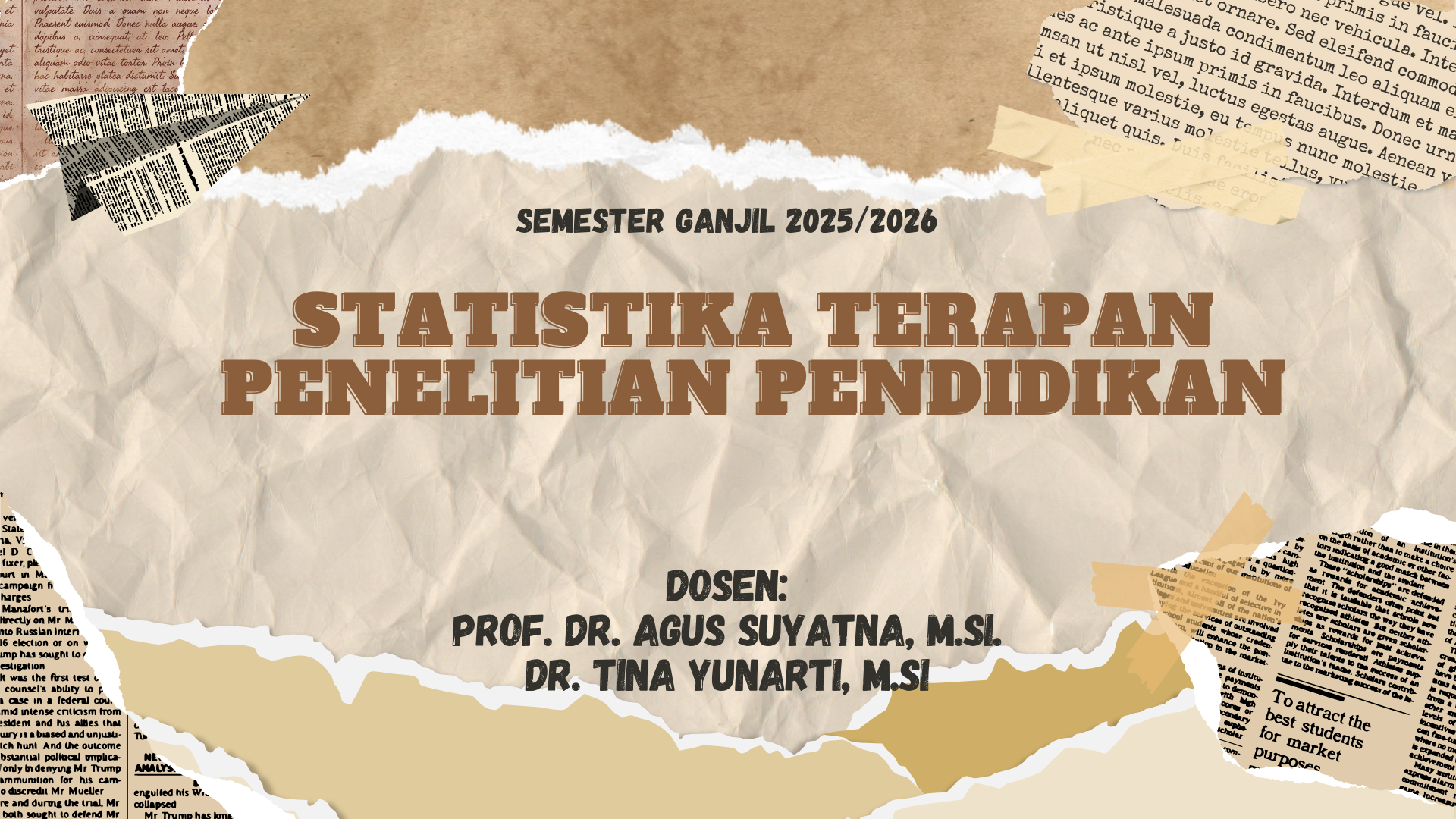 STATISTIK TERAPAN PENELITIAN PENDIDIKAN SEMESTER GANJIL 2025/2026 PS MAGISTER PENDIDIKAN IPA