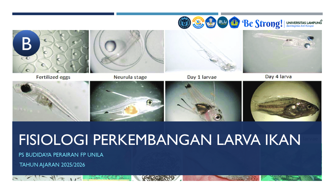 Fisiologi Perkembangan Larva Ikan BDI B Ganjil 2025/2026
