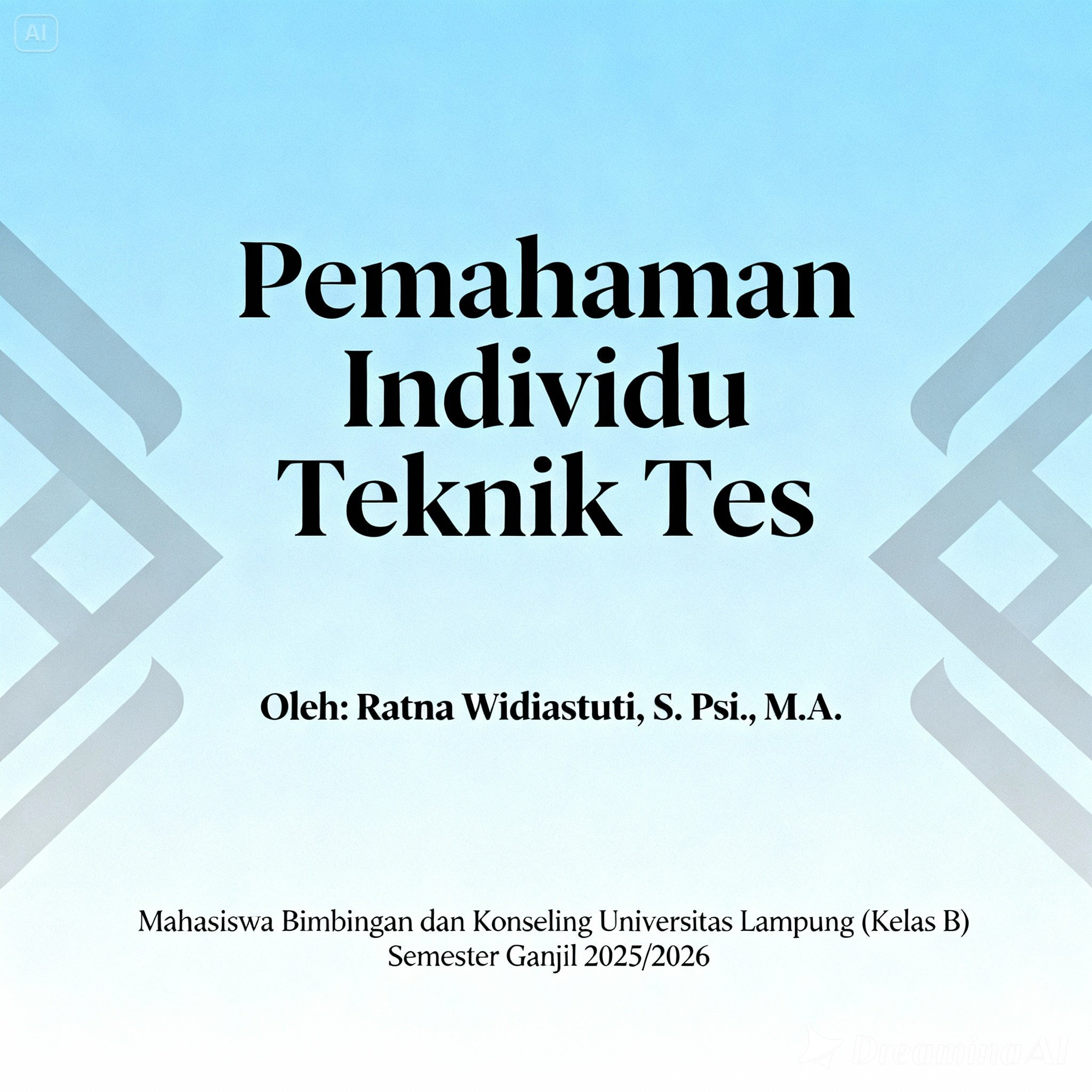 PSBK PEMAHAMAN INDIVIDU TEKNIK TES GANJIL 2025/2026