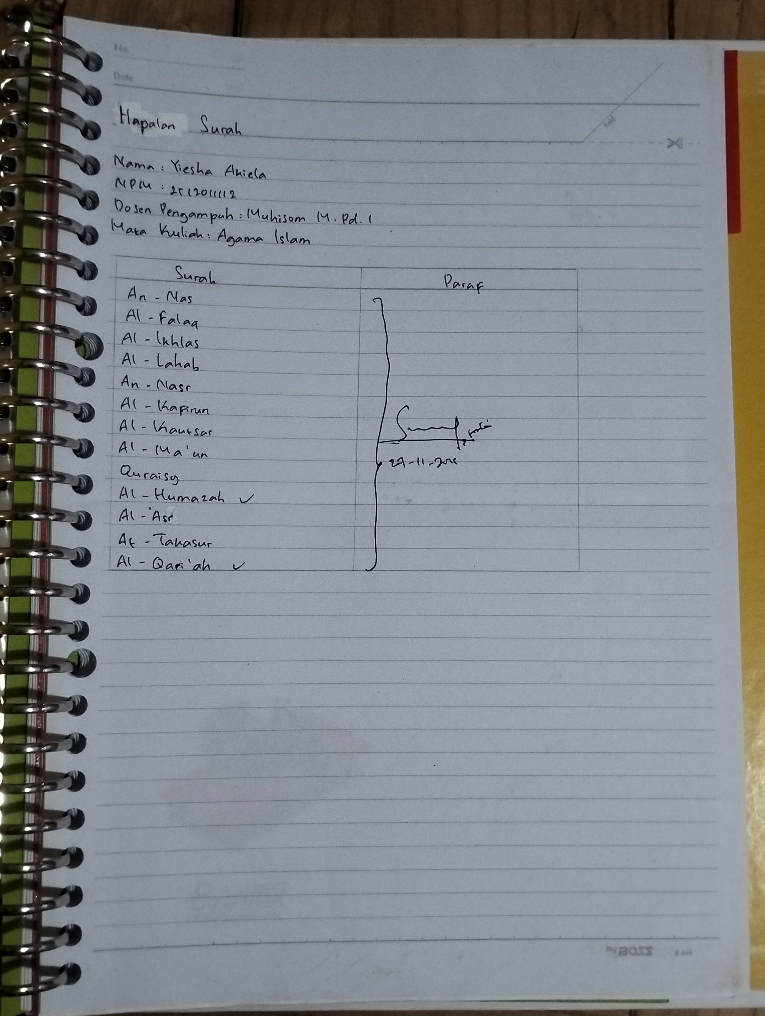 Attachment Yiesha Akiela_Bukti Setoran Hafalan Surah .jpg