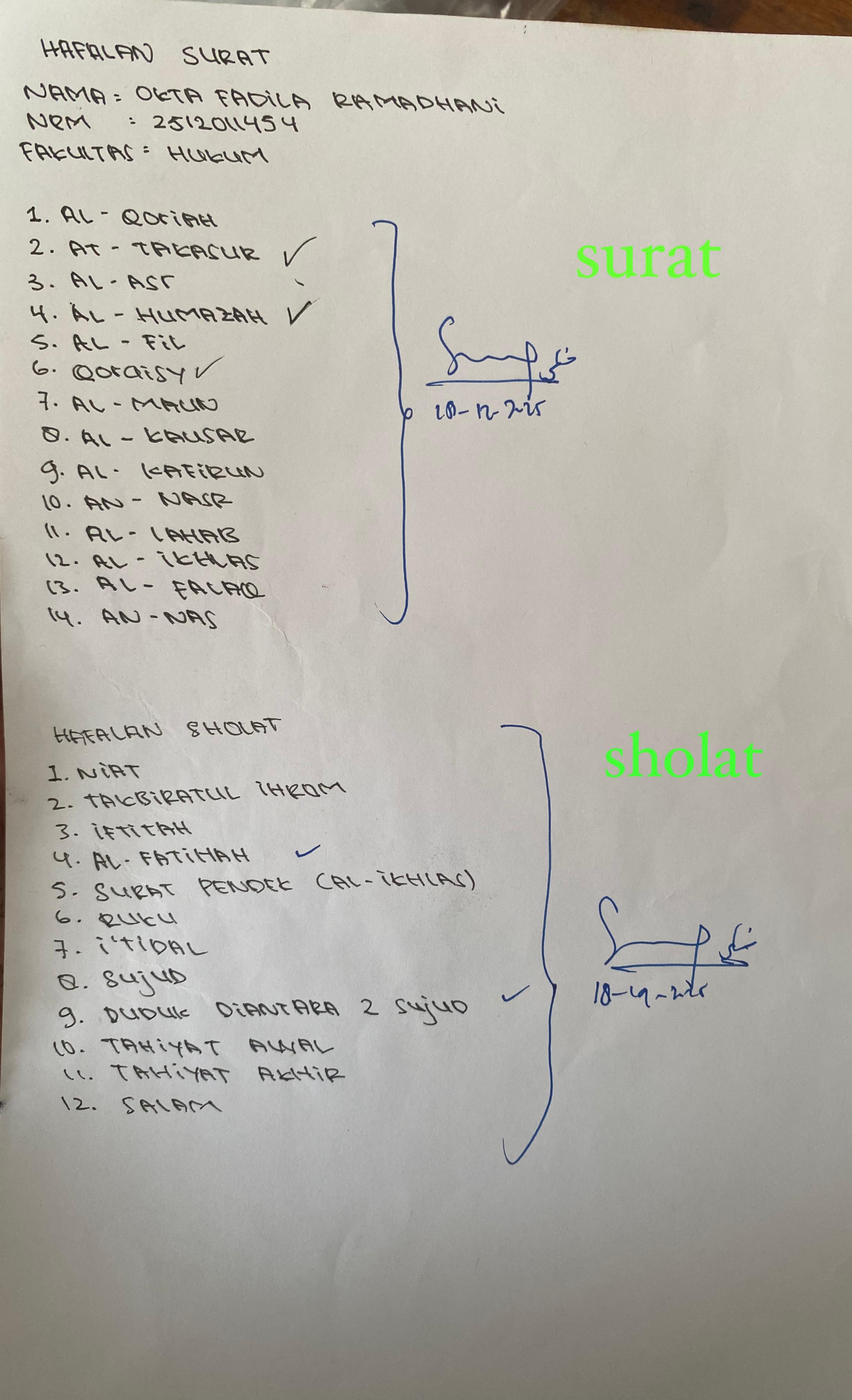 nama:okta fadila ramadhani  npm:2512011454  fakultas: HUKUM