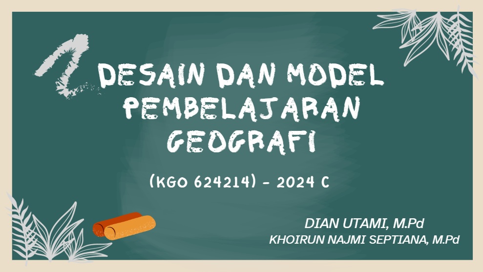 PSPG_Desain dan Model Pembelajaran Geografi_Kelas C_Genap_2025/2026