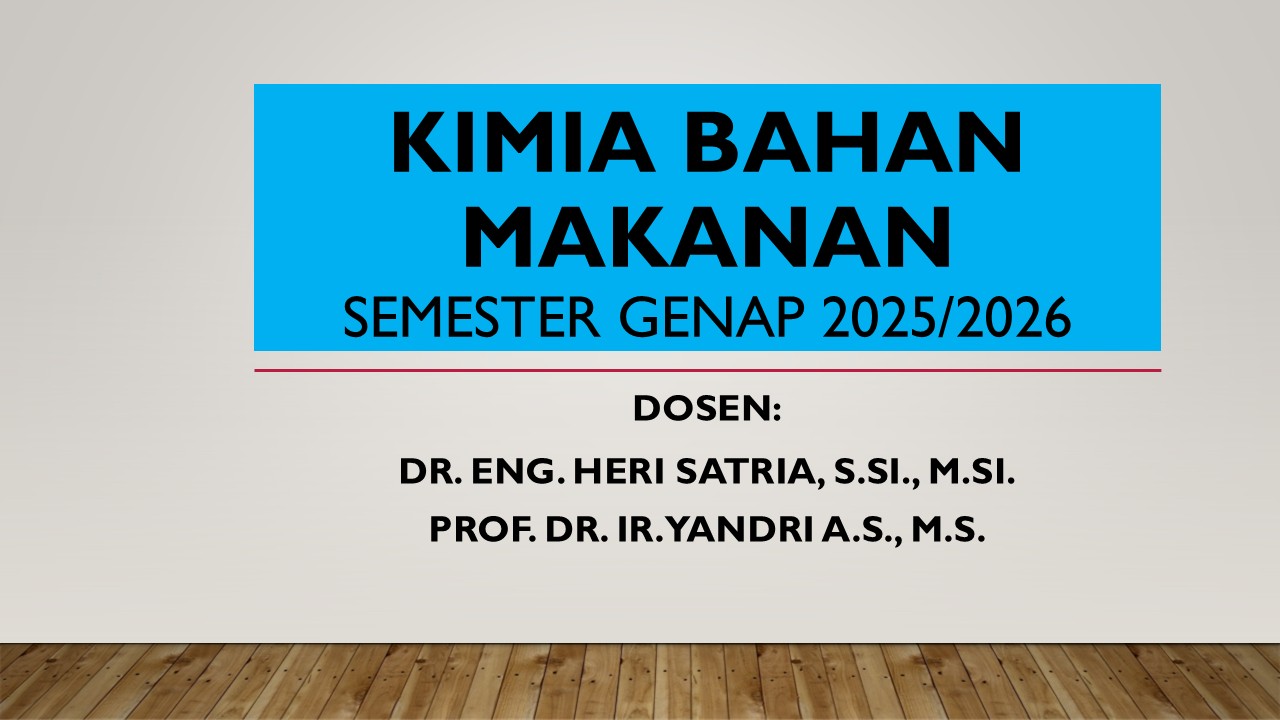Kimia Bahan Makanan Semester Genap 2025/2026