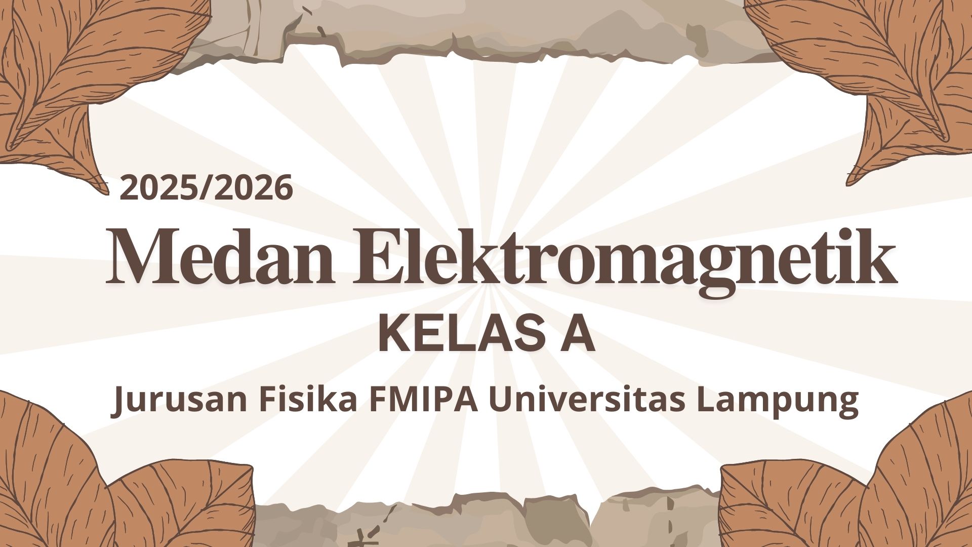 Medan Elektromagnetik 25/26 Kelas A