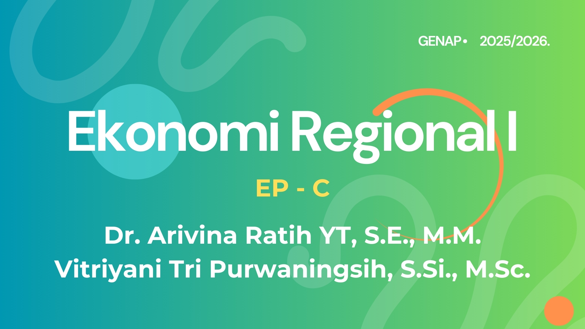 Ekonomi Regional I EP C